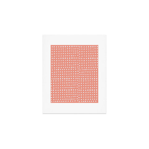 Leah Flores Peach Scribble Dots Art Print