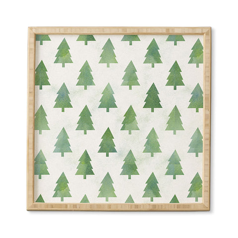 Leah Flores Pine Tree Forest Pattern Framed Wall Art
