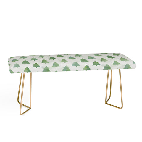 Leah Flores Pine Tree Forest Pattern Bench