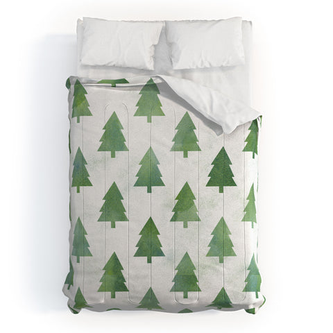 Leah Flores Pine Tree Forest Pattern Comforter