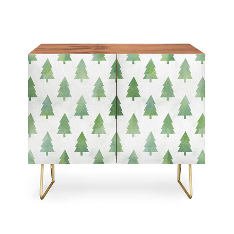 Leah Flores Pine Tree Forest Pattern Credenza
