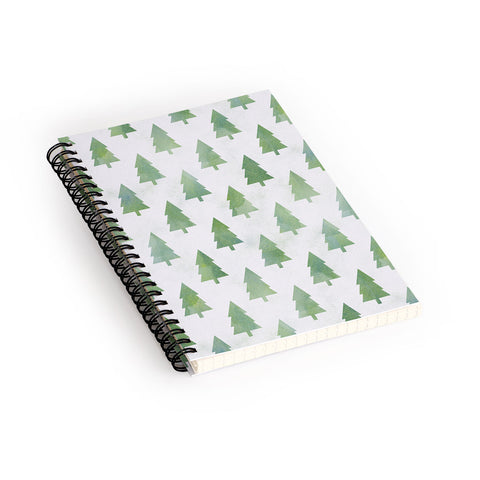 Leah Flores Pine Tree Forest Pattern Spiral Notebook