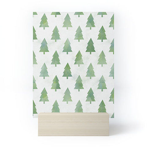 Leah Flores Pine Tree Forest Pattern Mini Art Print