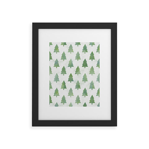 Leah Flores Pine Tree Forest Pattern Framed Art Print