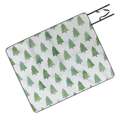 Leah Flores Pine Tree Forest Pattern Picnic Blanket