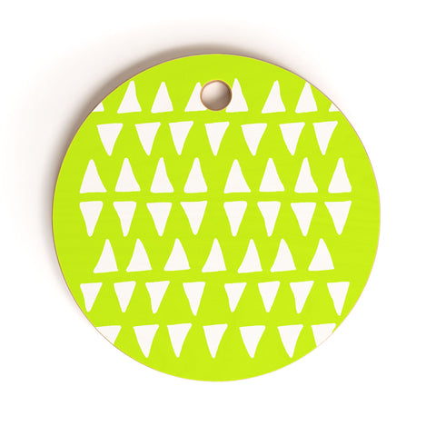 Leah Flores Pineapple Dreams Cutting Board Round