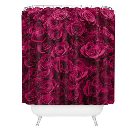 Leah Flores Pretty Pink Roses Shower Curtain