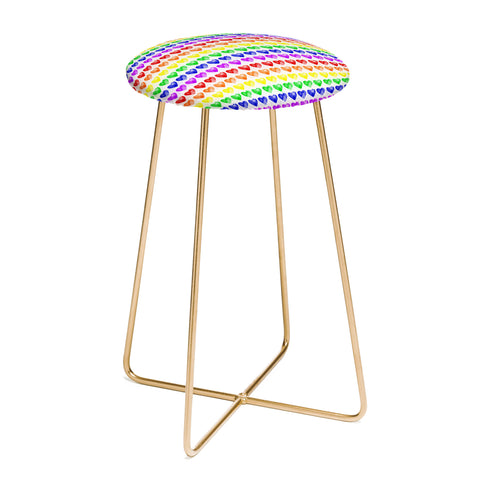 Leah Flores Rainbow Happiness Love Explosion Counter Stool