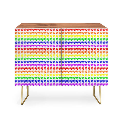 Leah Flores Rainbow Happiness Love Explosion Credenza