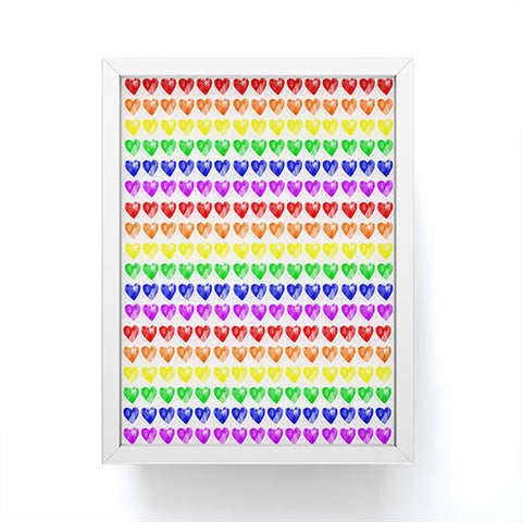 Leah Flores Rainbow Happiness Love Explosion Framed Mini Art Print
