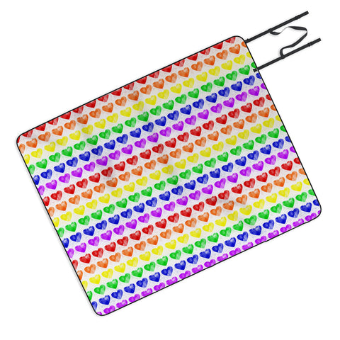Leah Flores Rainbow Happiness Love Explosion Picnic Blanket