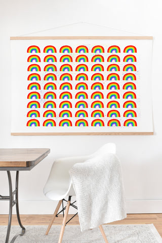 Leah Flores Rainbow Paint Art Print And Hanger