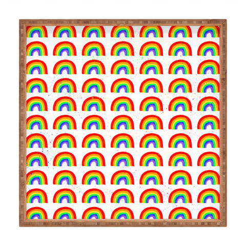 Leah Flores Rainbow Paint Square Tray