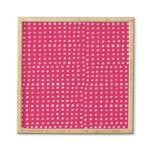 Leah Flores Rose Scribble Dots Framed Wall Art