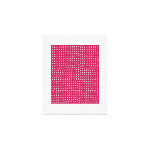 Leah Flores Rose Scribble Dots Art Print