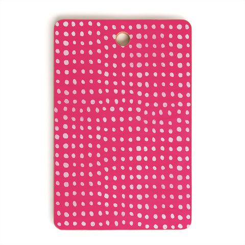 Leah Flores Rose Scribble Dots Cutting Board Rectangle