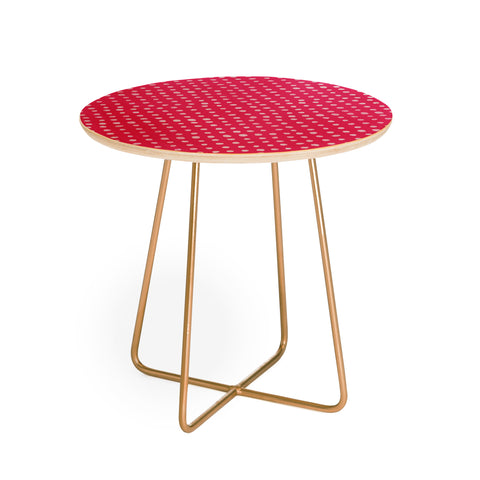 Leah Flores Rose Scribble Dots Round Side Table