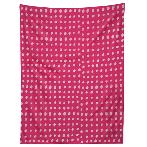 Leah Flores Rose Scribble Dots Tapestry