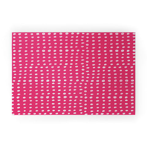 Leah Flores Rose Scribble Dots Welcome Mat