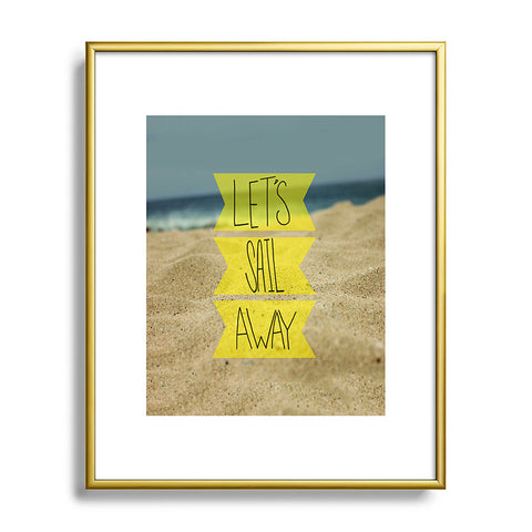 Leah Flores Sail Away Beach Metal Framed Art Print