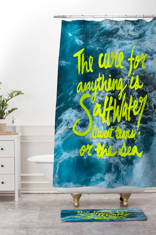 Leah Flores Saltwater Cure Shower Curtain And Mat