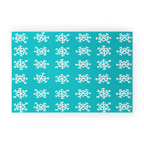Leah Flores Snowflake Party Welcome Mat