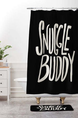 Leah Flores Snuggle Buddy II Shower Curtain And Mat