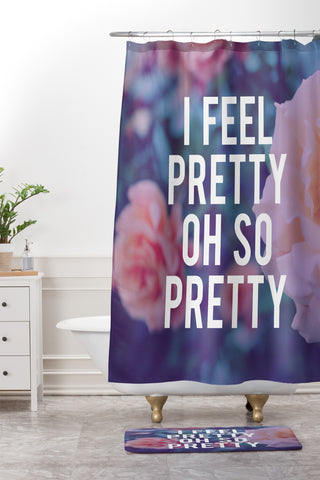 Leah Flores So Pretty Shower Curtain And Mat