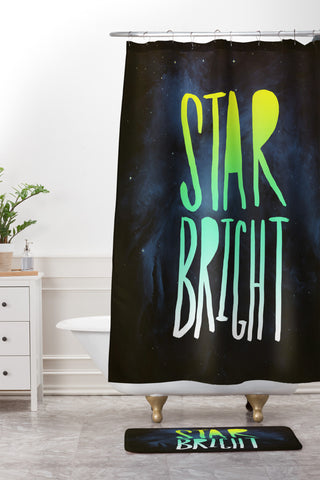 Leah Flores Stars Shower Curtain And Mat