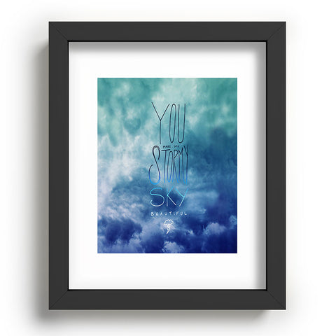 Leah Flores Stormy Sky Recessed Framing Rectangle