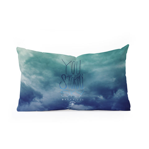 Leah Flores Stormy Sky Oblong Throw Pillow