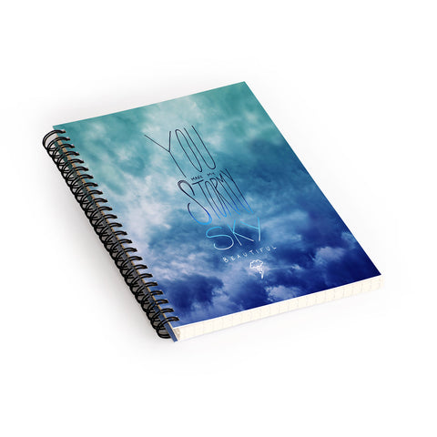 Leah Flores Stormy Sky Spiral Notebook