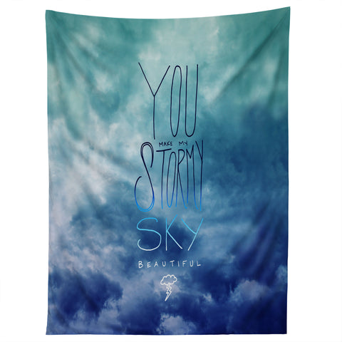 Leah Flores Stormy Sky Tapestry