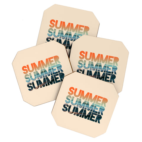 Leah Flores Summer Summer Summer Coaster Set