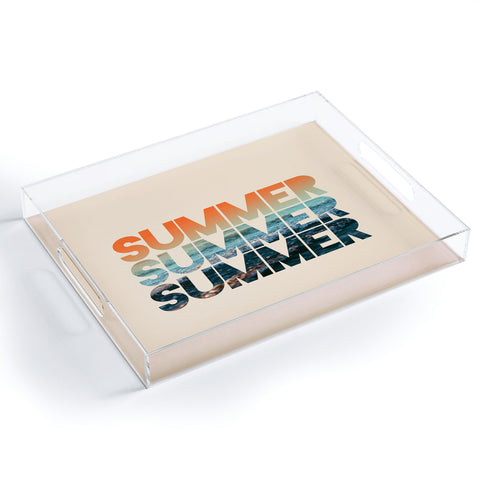Leah Flores Summer Summer Summer Acrylic Tray
