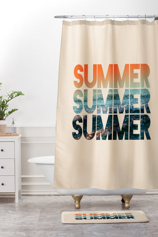 Leah Flores Summer Summer Summer Shower Curtain And Mat