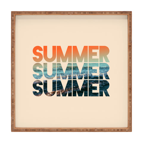 Leah Flores Summer Summer Summer Square Tray