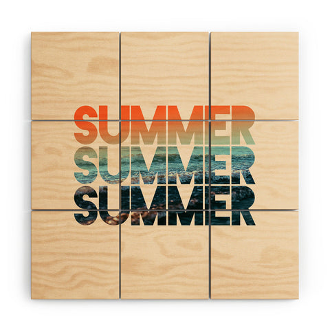 Leah Flores Summer Summer Summer Wood Wall Mural