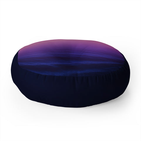Leah Flores Sunset Waves Floor Pillow Round