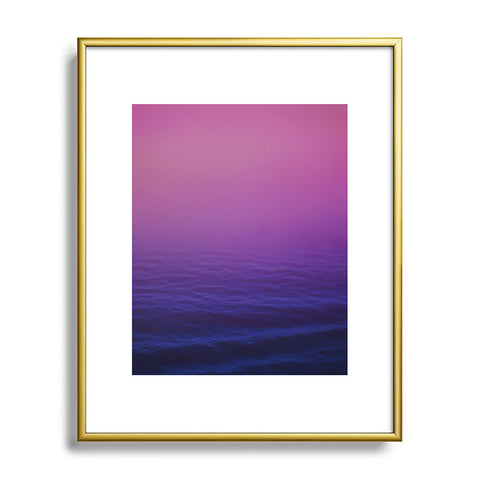 Leah Flores Sunset Waves Metal Framed Art Print