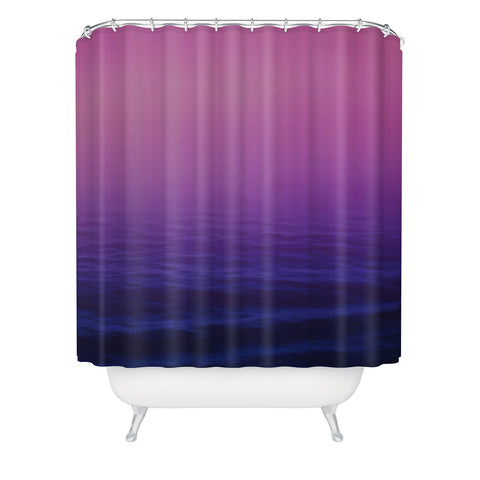 Leah Flores Sunset Waves Shower Curtain
