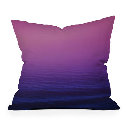 Leah Flores Sunset Waves Throw Pillow