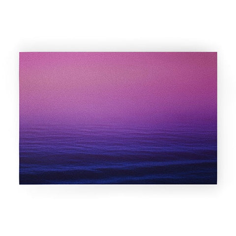 Leah Flores Sunset Waves Welcome Mat