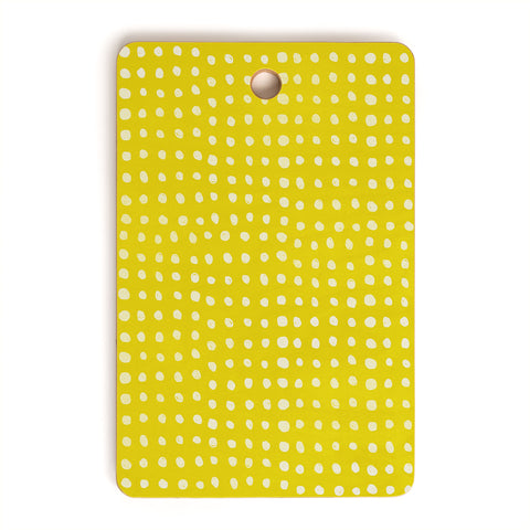 Leah Flores Sunshine Scribble Dots Cutting Board Rectangle