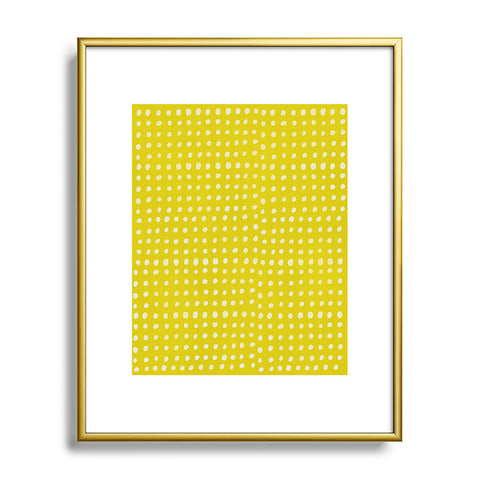 Leah Flores Sunshine Scribble Dots Metal Framed Art Print