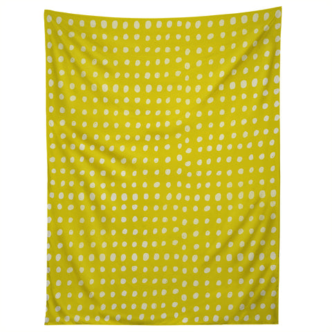 Leah Flores Sunshine Scribble Dots Tapestry