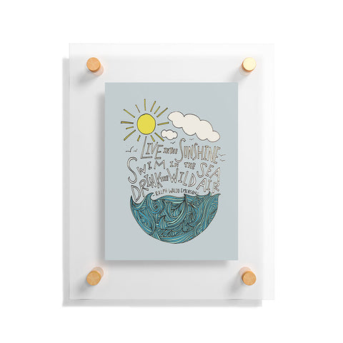 Leah Flores Sunshine Sea Air Floating Acrylic Print