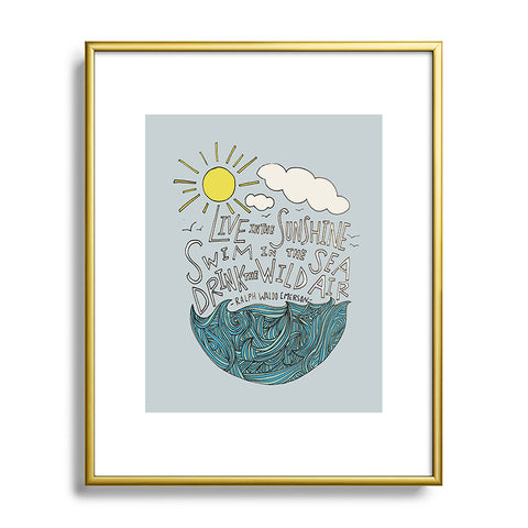 Leah Flores Sunshine Sea Air Metal Framed Art Print