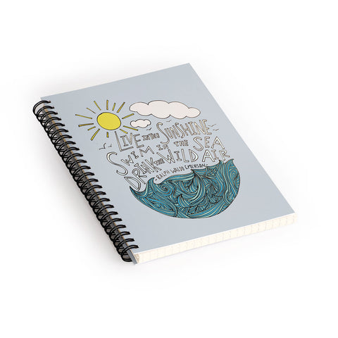 Leah Flores Sunshine Sea Air Spiral Notebook