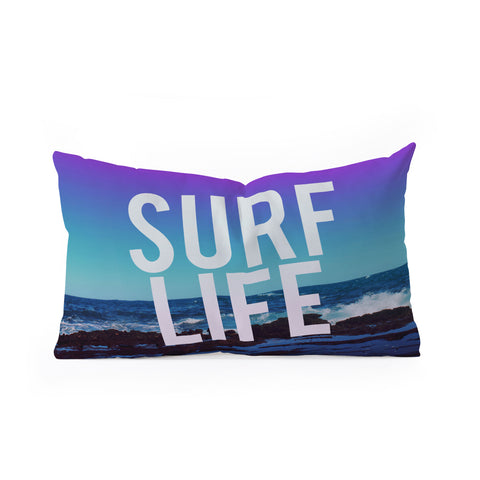 Leah Flores Surf Life Oblong Throw Pillow